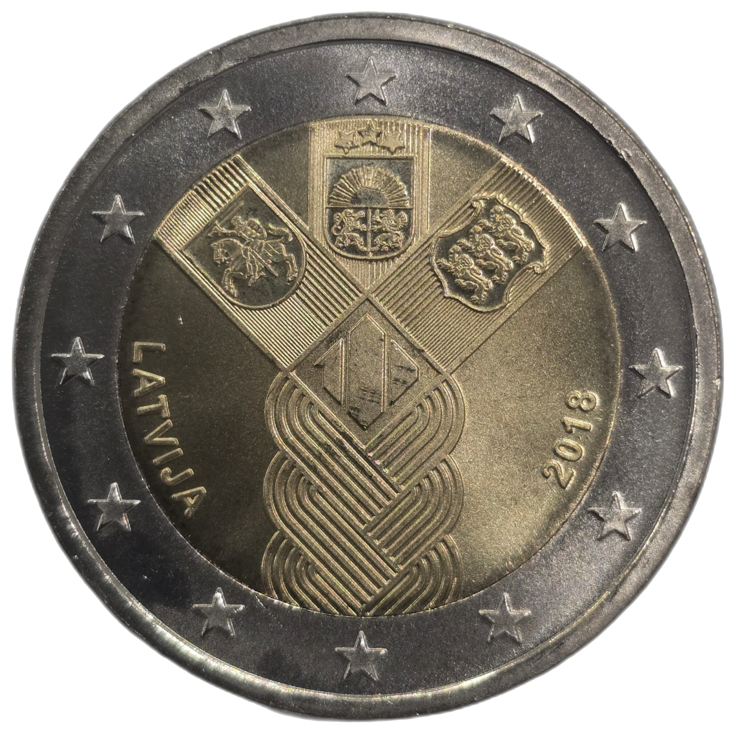 2 euros conmemorativa Centenario de la Fundación de los Estados Bálticos Independientes